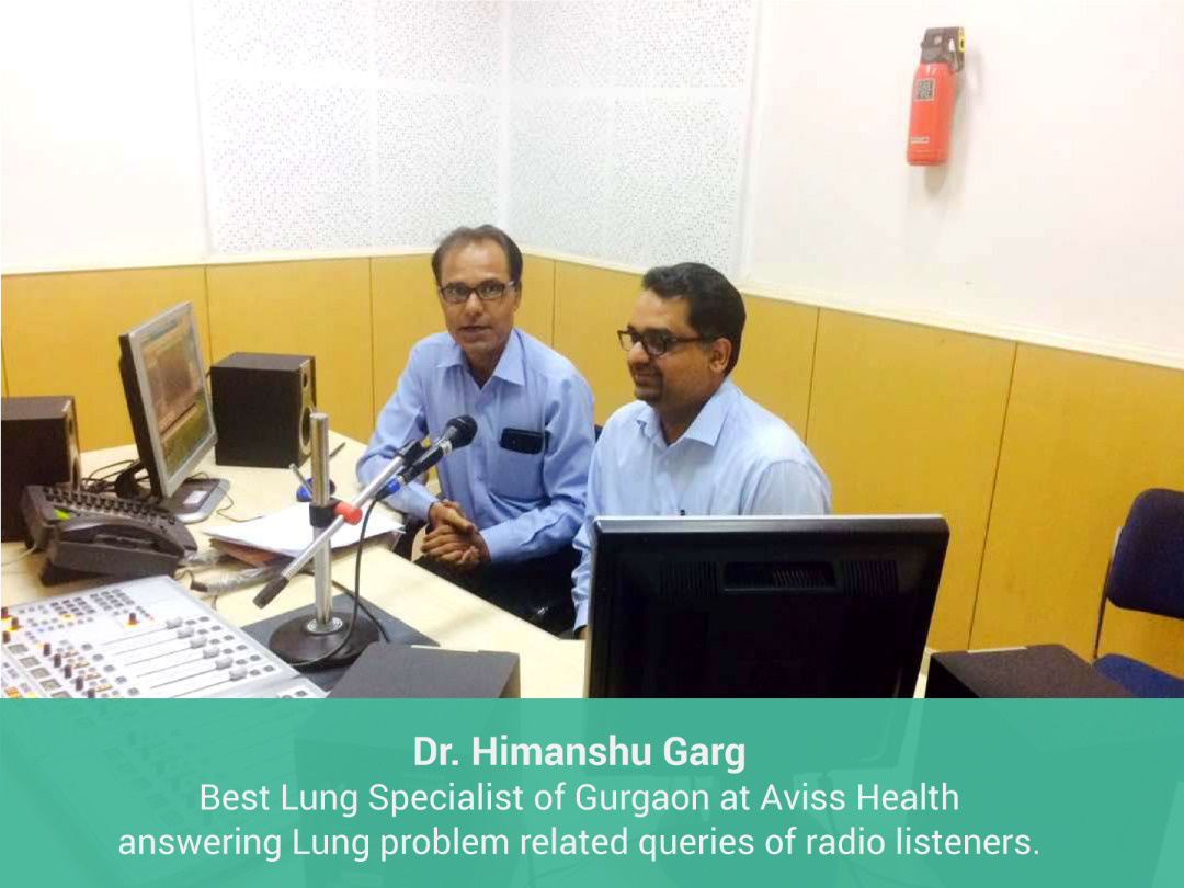 Dr Himanshu Garg,Best Lung Specialist of Gurgaon at Aviss Health answering Lung problem related queries of radio listeners.