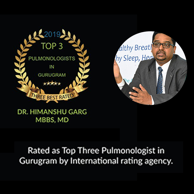 Three Best Rated rates Dr. Himanshu Garg as Top 3 Pulmonologist in Gurugram